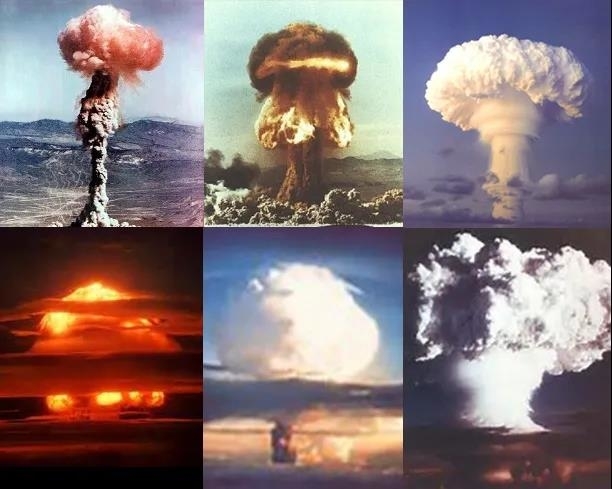 下面3张为世界首颗氢弹(mike)爆炸后依次的三个状态.| 素材来自网络