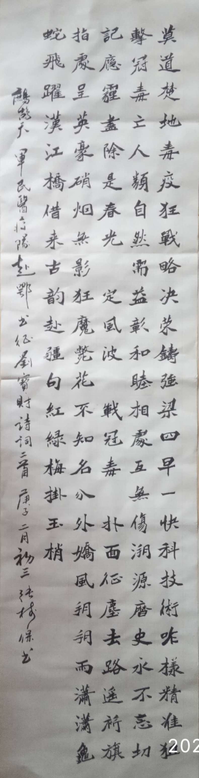 抗击疫情书法作品：一片光明路在前（张树保）