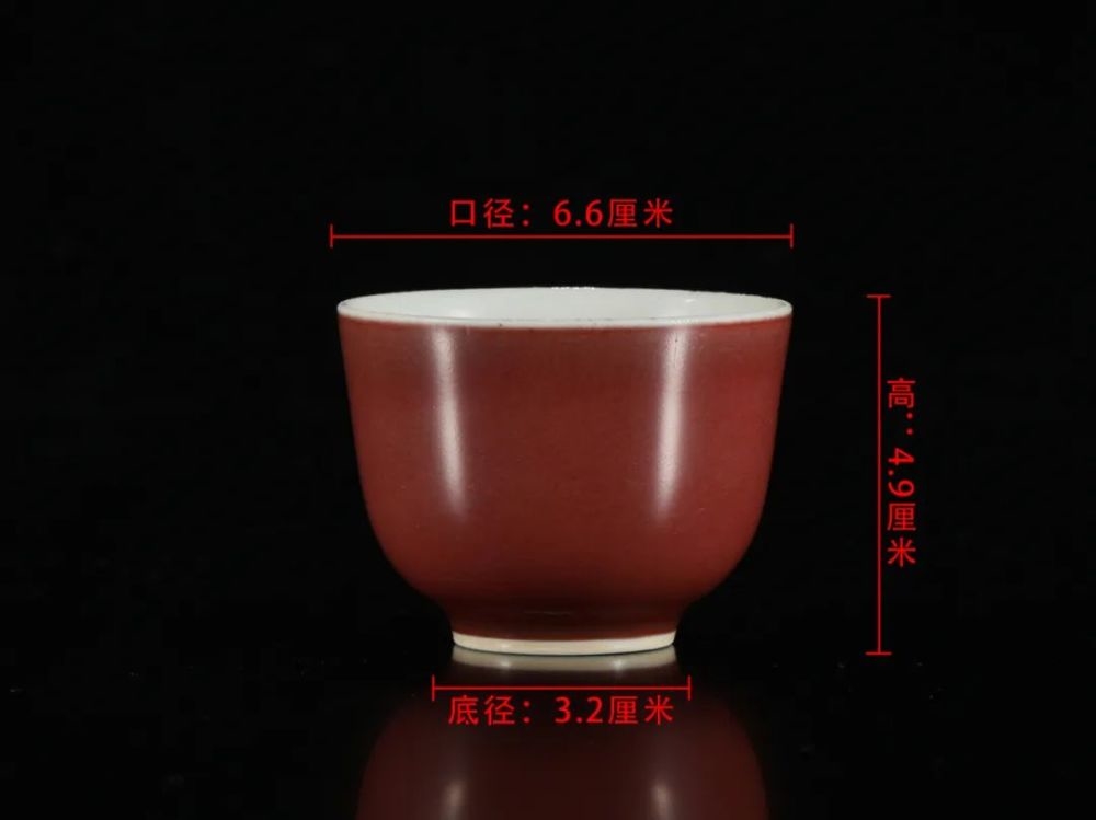 最难烧造的单色釉欣赏之乾隆霁红釉深腹杯